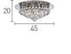 Searchlight Hanna Chrome 6 Light Semi-Flush Crystal Balls - Comet Lighting