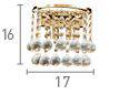 Searchlight Hanna Gold 2 Light Round Wall Bracket Crystal - Comet Lighting