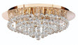 Searchlight Hanna Gold 8 Light Semi Flush Crystal Balls - Comet Lighting