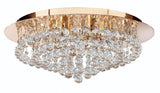 Searchlight Hanna Gold 8 Light Semi Flush Crystal Balls - Comet Lighting