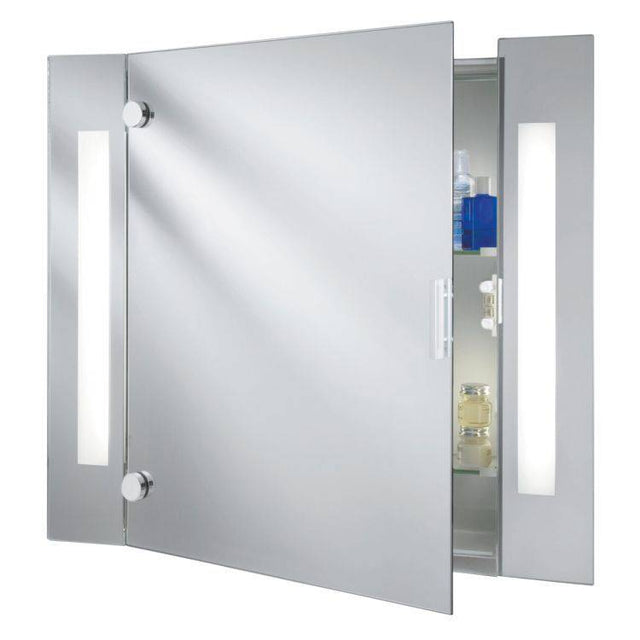 Searchlight Illuminated Bathroom Mirror Cabinet Shaver Socket - Comet Lighting