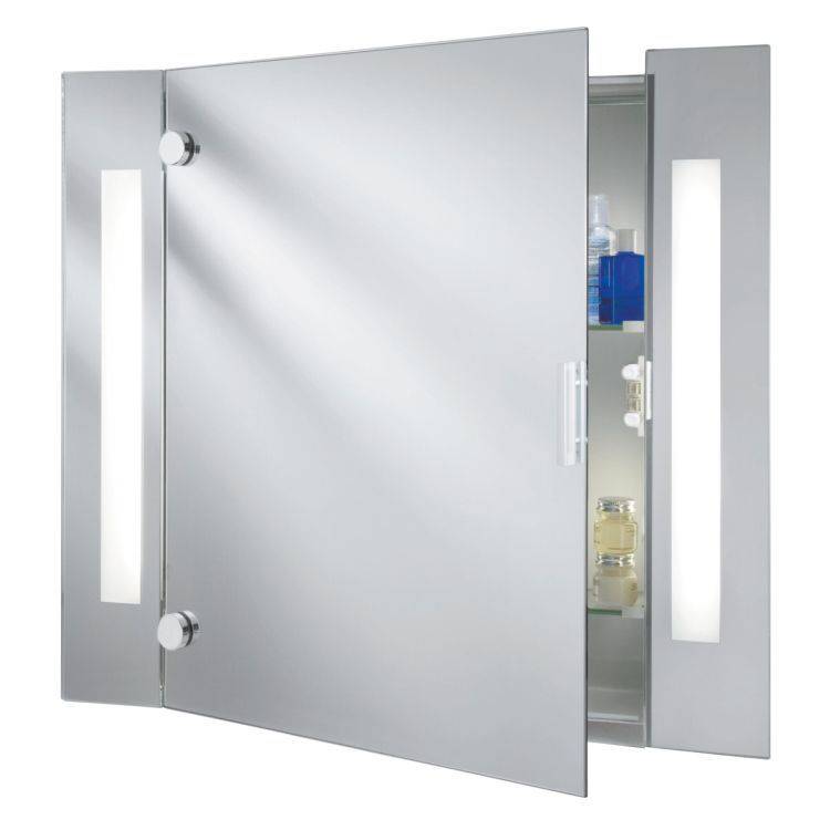 Searchlight Illuminated Bathroom Mirror Cabinet Shaver Socket - Comet Lighting