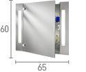 Searchlight Illuminated Bathroom Mirror Cabinet Shaver Socket - Comet Lighting