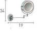 Searchlight  Illuminated Chrome Bathroom Mirror Adjustable Arm - Comet Lighting