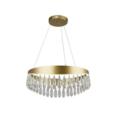 Searchlight Jewel LED Ceiling Pendant - Gold & Crystal - Comet Lighting