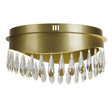 Searchlight Jewel LED Flush Ceiling Light - Gold & Crystal - Comet Lighting