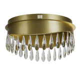 Searchlight Jewel LED Flush Ceiling Light - Gold & Crystal - Comet Lighting