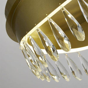 Searchlight Jewel LED Flush Ceiling Light - Gold & Crystal - Comet Lighting