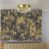 Searchlight Jewel LED Flush Ceiling Light - Gold & Crystal - Comet Lighting