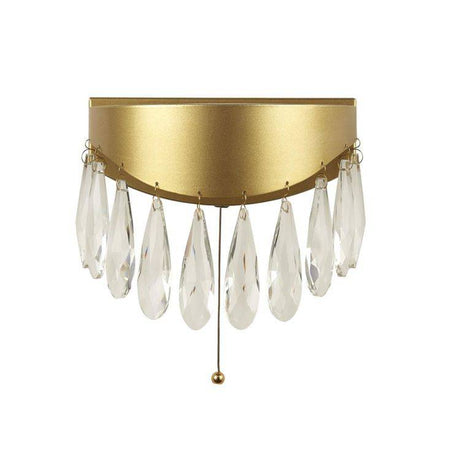 Searchlight Jewel LED Wall Light - Gold & Crystal - Comet Lighting