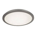 Searchlight LED Flush Ceiling Light| Dia 40cm| Chrome And Crystal Sand| IP44 - Comet Lighting