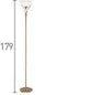 Searchlight Linea Brass Floor Lamp Centre Dome Glass - Comet Lighting