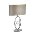 Searchlight Loopy Table Lamp - Chrome With Faux Silk Shade - Comet Lighting