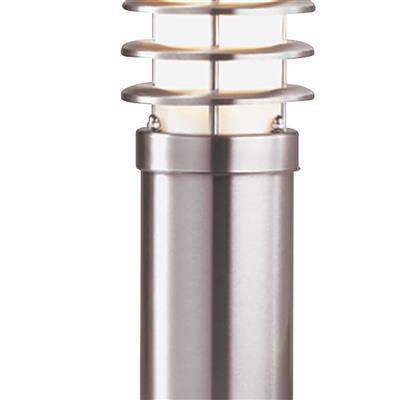 Searchlight Lourve Outdoor Post - Stainless Steel & White Shade| IP44 - Comet Lighting