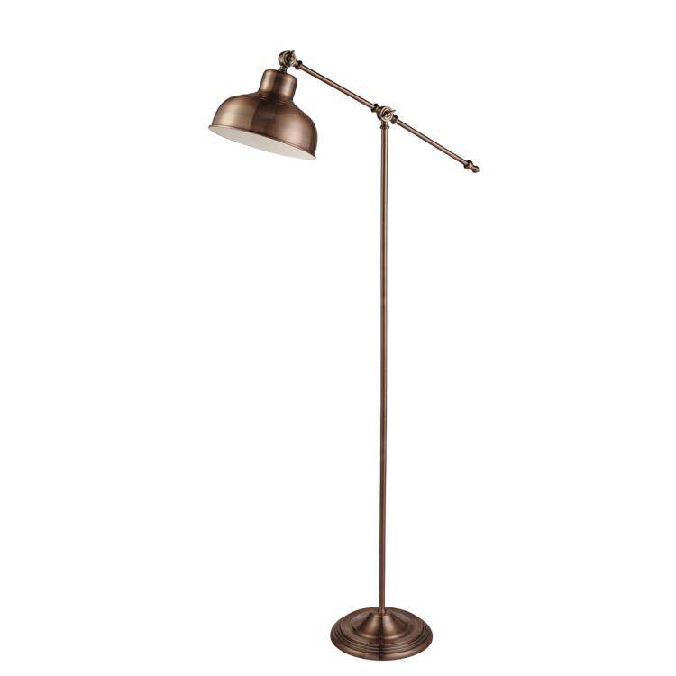 Searchlight Macbeth Copper Adjustable Floor Lamp - Comet Lighting