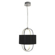 Searchlight Madrid LED Ceiling Pendant -Chrome & Opal| Black Shade - Comet Lighting