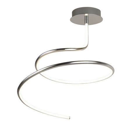 Searchlight Magic LED Swirl Ceiling Light, Satin Silver - Comet Lighting