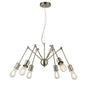 Searchlight Mantis 6Lt Pendant - Satin Silver - Comet Lighting