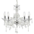 Searchlight Marie Therese 5 Light Chandelier Acrylic Glass Drops - Comet Lighting