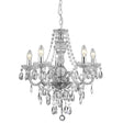 Searchlight Marie Therese 5 Light Chandelier Crystal Drops - Comet Lighting