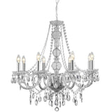 Searchlight Marie Therese 8 Light Chandelier Crystal Drops - Comet Lighting