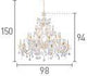 Searchlight Marie Therese Brass 30 Light Chandelier Crystal Drops - Comet Lighting