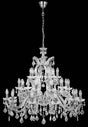 Searchlight Marie Therese Chrome 30 Light Chandelier Crystal Drops - Comet Lighting