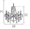 Searchlight Marie Therese Chrome 5 Light Chandelier - Comet Lighting