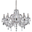 Searchlight Marie Therese Chrome 8 Light Chandelier Crystal Drops - Comet Lighting