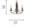 Searchlight Maypole Brass 2 Light Wall Bracket - Comet Lighting