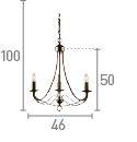 Searchlight Maypole Brass 3 Light Multi-Arm - Comet Lighting