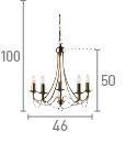 Searchlight Maypole Brass 5 Light Multi-Arm - Comet Lighting