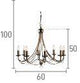 Searchlight Maypole Brass 8 Light Multi-Arm - Comet Lighting