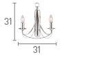 Searchlight Maypole Silver 2 Light Wall Bracket - Comet Lighting