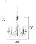 Searchlight Maypole Silver 5 Light Multi-Arm - Comet Lighting