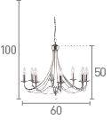 Searchlight Maypole Silver 8 Light Multi-Arm Fitting - Comet Lighting