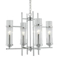 Searchlight Milo Chrome 4 Light Glass Cylinder Shades - Comet Lighting