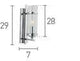 Searchlight Milo Chrome Wall Light Glass Cylinder Shade - Comet Lighting