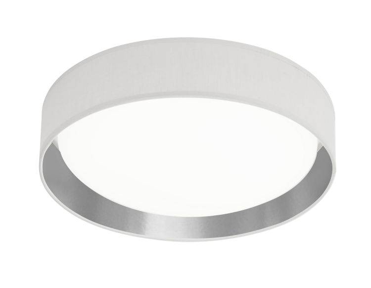 Searchlight Modern 1Lt Led Flush Ceiling Light, Acrylic, White Shade/Silver - Comet Lighting