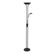 Searchlight Mother & Child LED Floor Lamp - Matt Black Metal - Comet Lighting