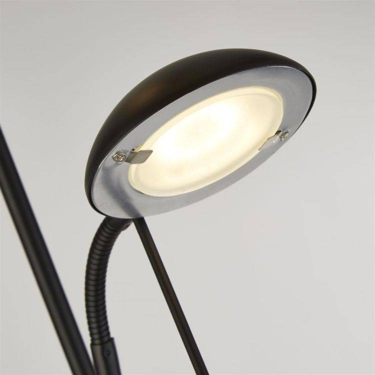 Searchlight Mother & Child LED Floor Lamp - Matt Black Metal - Comet Lighting