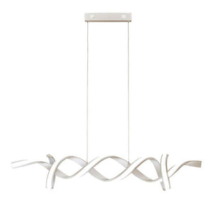 Searchlight Music LED Ceiling Pendant - Satin Silver & Opal - Comet Lighting