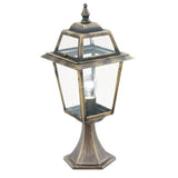 Searchlight New Orleans Black Gold Outdoor Post Lamp Glass - Comet Lighting