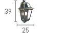 Searchlight New Orleans Black Gold Outdoor Wall Light Glass - Comet Lighting