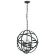 Searchlight Orbit Black 4 Light Spherical Pendant Light - Comet Lighting