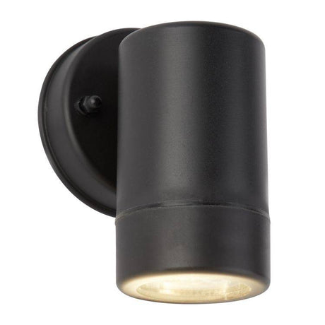 Searchlight Outdoor 1 Light Cylinder Wall Bracket Black - Comet Lighting