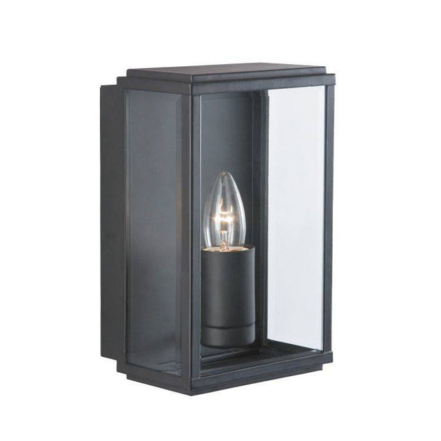 Searchlight Outdoor Wall Light Bevel LED Glass Black - Comet Lighting