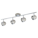 Searchlight Palmer Silver 4 Light Adjustable Bar Spotlight Chrome - Comet Lighting