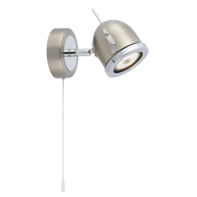 Searchlight Palmer Silver Wall Spotlight Chrome - Comet Lighting