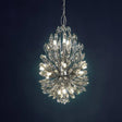 Searchlight Peacock 14Lt Ceiling Pendant - Crystal & Metal - Comet Lighting